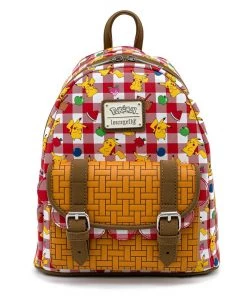 LOUNGEFLY POKEMON PIKACHU PICNIC BASKET MINI BACKPACK