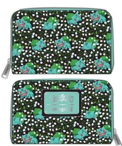 LOUNGEFLY POKEMON BULBASAUR AOP ZIP AROUND WALLET