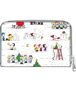 LOUNGEFLY PEANUTS HAPPY HOLIDAYS ZIP AROUND WALLET LOUNGEFLY CARTOON & ANIME