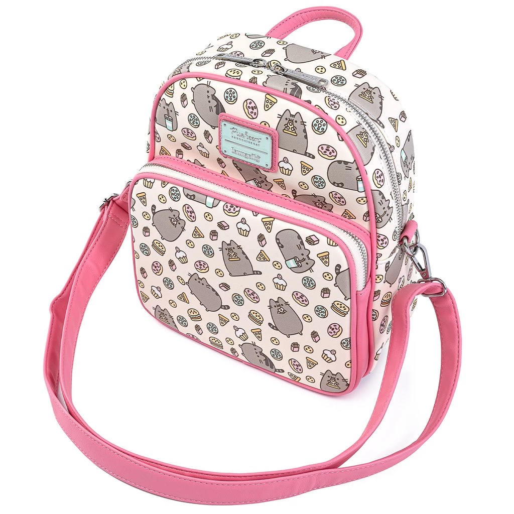 LOUNGEFLY PUSHEEN SNACKS AOP MINI BACKPACK