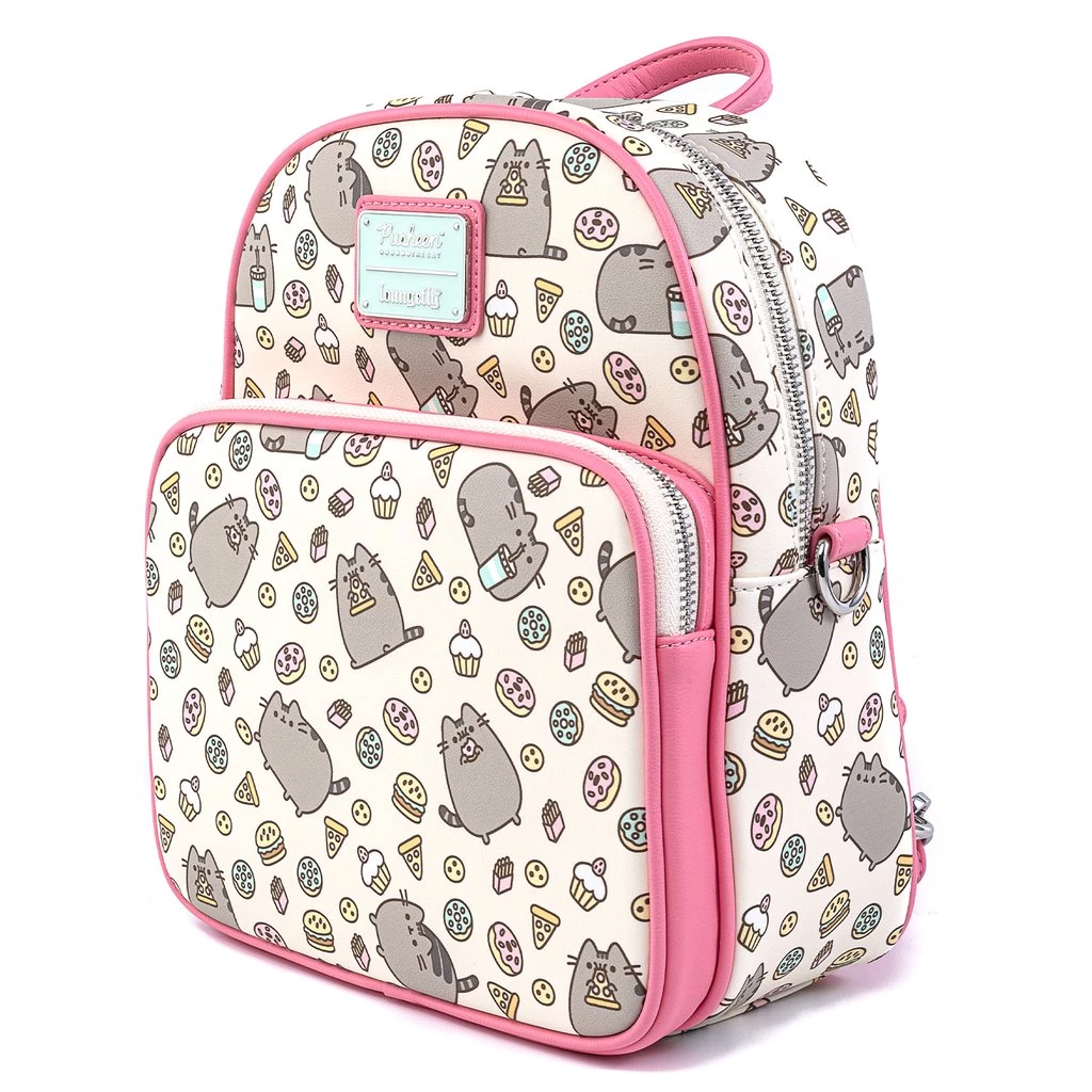 LOUNGEFLY PUSHEEN SNACKS AOP MINI BACKPACK