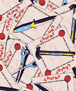 LOUNGEFLY CHILD'S PLAY CHUCKY COSPLAY MINI BACKPACK IN STOCK