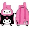 LOUNGEFLY SANRIO MY MELODY KUROMI DOUBLE POCKET MINI BACKPACK