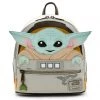 LOUNGEFLY STAR WARS THE MANDALORIAN "THE CHILD" IN CRADLE MINI BACKPACK