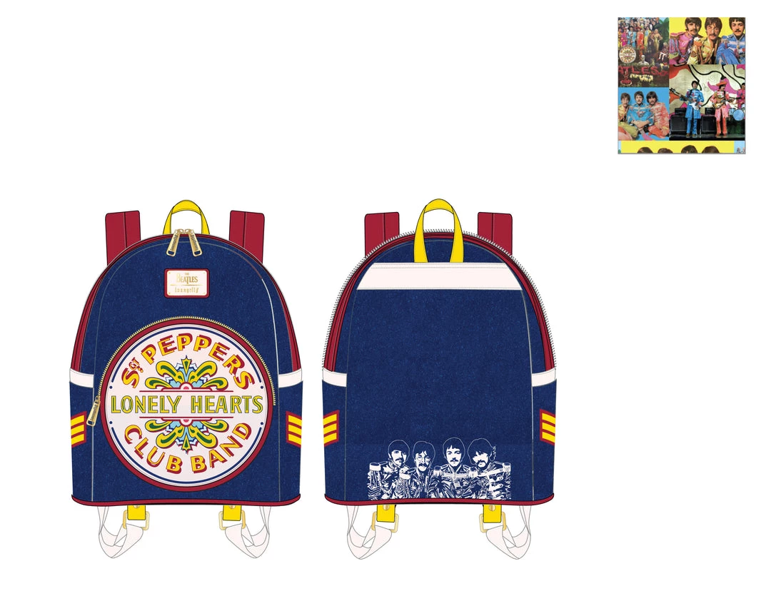 LOUNGEFLY The Beatles Sgt. Pepper's Lonely Hearts Club Band Mini Backpack