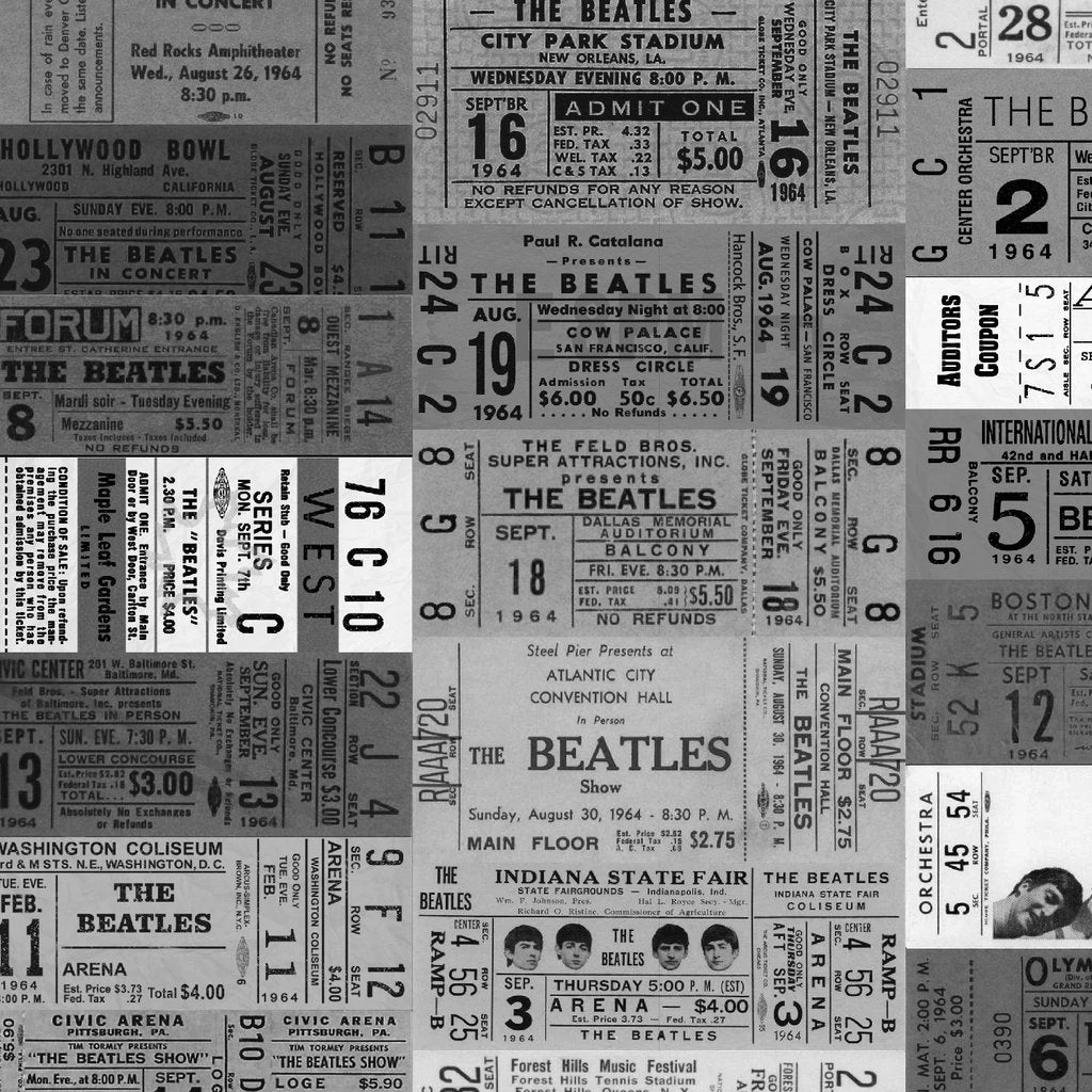 LOUNGEFLY OTHER LOUNGEFLY THE BEATLES TICKET STUBS CROSSBODY BAG