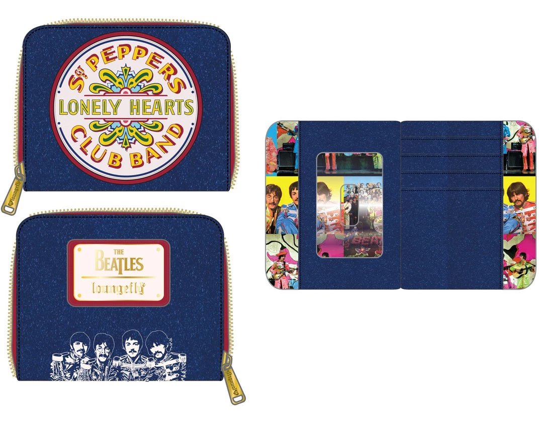 LOUNGEFLY PRE ORDER LOUNGEFLY The Beatles Sgt. Pepper's Lonely Hearts Club Band Zip Around Wallet