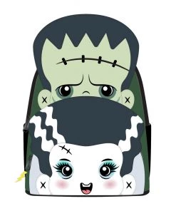 LOUNGEFLY UNIVERSAL MONSTERS FRANKENSTEIN AND BRIDE OF FRANKENSTEIN COSPLAY MINI BACKPACK PRE-ORDER SEPT