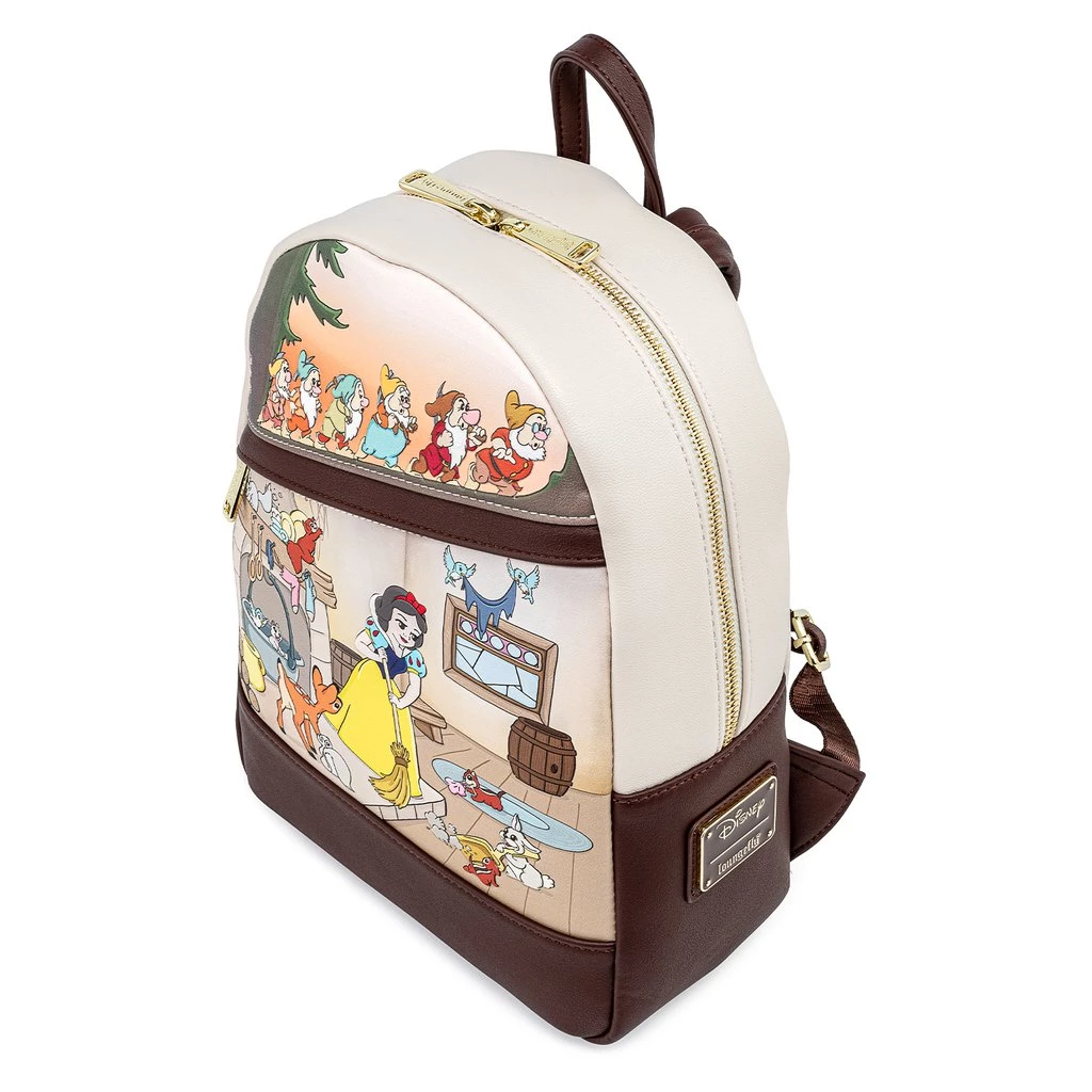LOUNGEFLY DISNEY SNOW WHITE AND THE SEVEN DWARFS MULTI SCENE MINI BACKPACK
