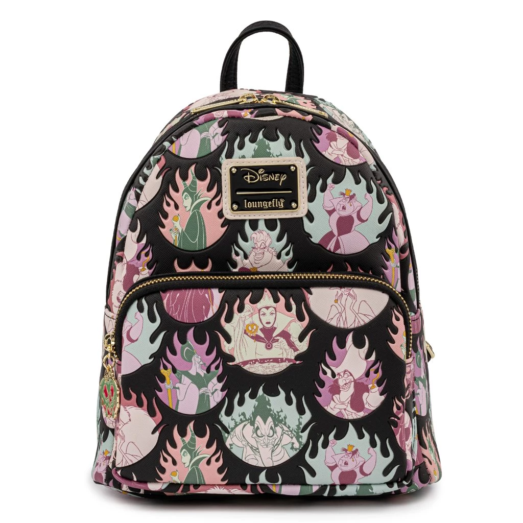 LOUNGEFLY DISNEY VILLAINS FLAMES MINI BACKPACK