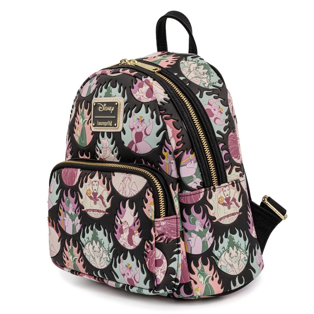 LOUNGEFLY DISNEY VILLAINS FLAMES MINI BACKPACK