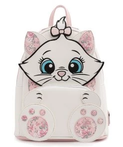 LOUNGEFLY DISNEY ARISTOCATS MARIE FLORAL FOOTSIE MINI BACKPACK