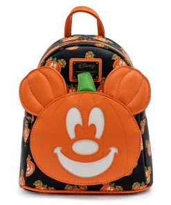 LOUNGEFLY DISNEY MICKEY-O-LANTERN GLOW IN THE DARK MINI BACKPACK I