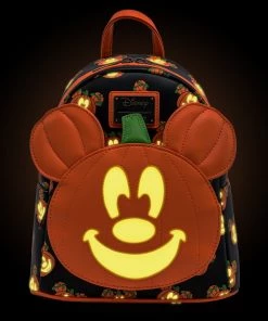LOUNGEFLY DISNEY MICKEY-O-LANTERN GLOW IN THE DARK MINI BACKPACK I