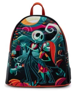 LOUNGEFLY DISNEY THE NIGHTMARE BEFORE CHRISTMAS SIMPLY MEANT TO BE MINI BACKPACK