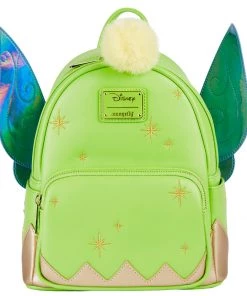 LOUNGEFLY DISNEY TINKERBELL W/ IRIDESCENT WINGS MINI BACKPACK COLLECTORS OUTLET EXCLUSIVE