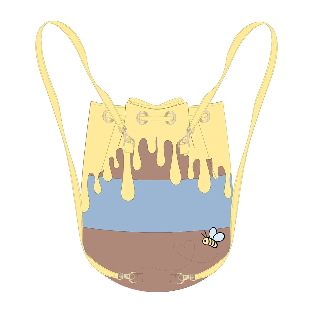 LOUNGEFLY DISNEY WINNIE THE POOH 95TH ANNIVERSARY CONVERTIBLE BACKPACK