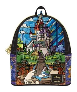 LOUNGEFLY DISNEY BEAUTY AND THE BEAST BELLE CASTLE MINI BACKPACK