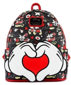 LOUNGEFLY DISNEY Mickey And Minnie Mouse Valentines Mini Backpack