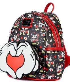 LOUNGEFLY DISNEY Mickey And Minnie Mouse Valentines Mini Backpack