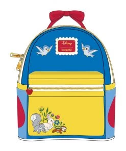 LOUNGEFLY DISNEY SNOW WHITE COSPLAY BOW HANDLE MINI BACKPACK
