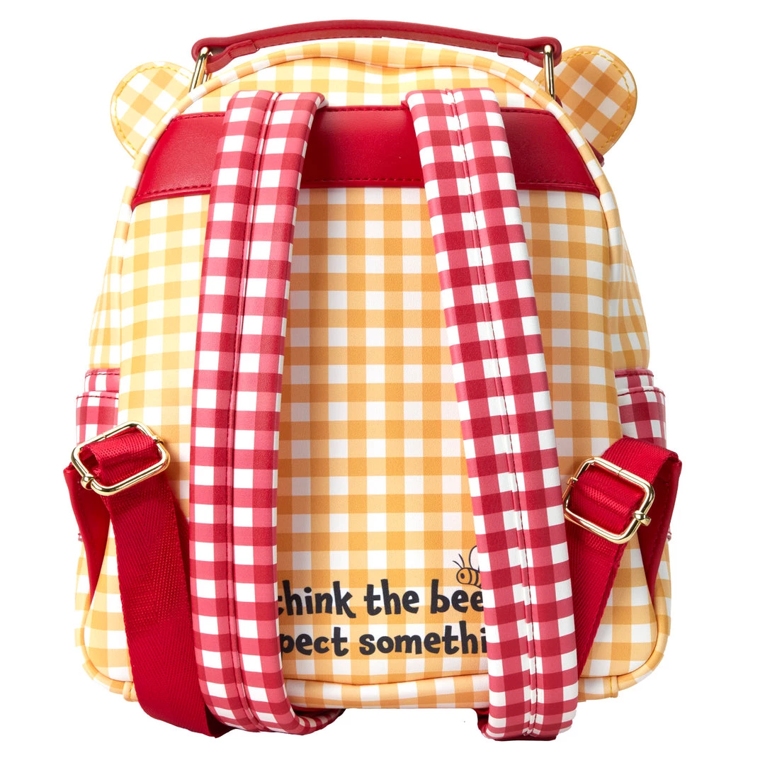 LOUNGEFLY DISNEY Winnie The Pooh Gingham Cosplay Mini Backpack