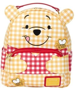 LOUNGEFLY DISNEY Winnie The Pooh Gingham Cosplay Mini Backpack