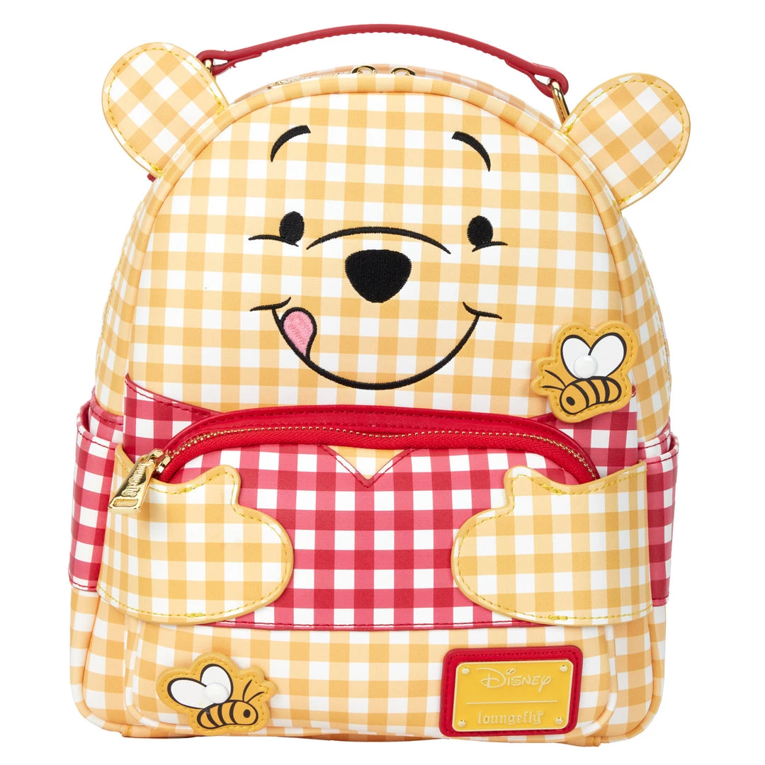 LOUNGEFLY DISNEY Winnie The Pooh Gingham Cosplay Mini Backpack