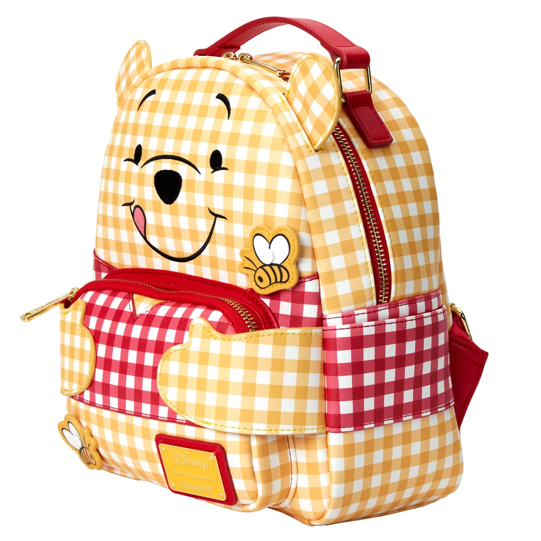 LOUNGEFLY DISNEY Winnie The Pooh Gingham Cosplay Mini Backpack