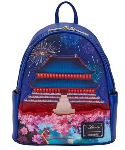 LOUNGEFLY DISNEY Mulan Castle Light Up Mini Backpack