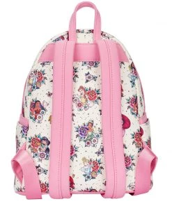 LOUNGEFLY DISNEY Princess Floral Tattoo Mini Backpack