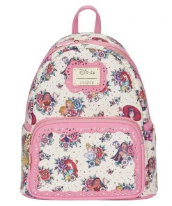LOUNGEFLY DISNEY Princess Floral Tattoo Mini Backpack