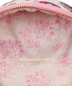 LOUNGEFLY DISNEY Princess Floral Tattoo Mini Backpack