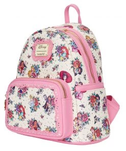LOUNGEFLY DISNEY Princess Floral Tattoo Mini Backpack