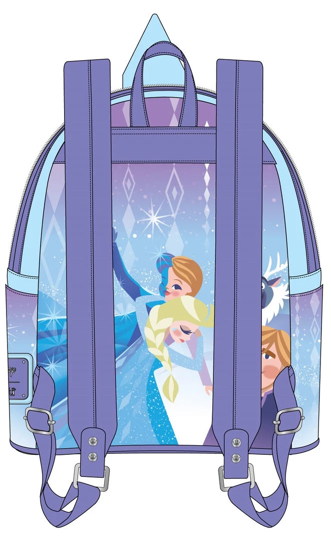 LOUNGEFLY DISNEY Frozen Princess Elsa Castle Mini Backpack