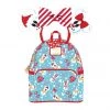 LOUNGEFLY SALE! LOUNGEFLY DISNEY SNOWMAN MICKEY AND MINNIE MOUSE MINI BACKPACK WITH EARS HEADBAND