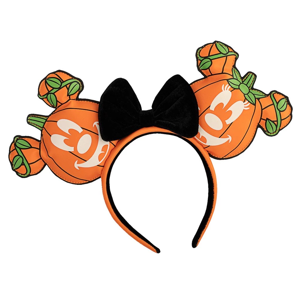 LOUNGEFLY DISNEY MICKEY-O-LANTERN GLOW IN THE DARK EARS HEADBAND IN STOCK!