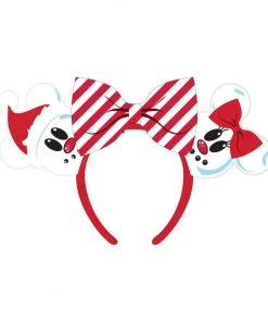 LOUNGEFLY DISNEY SNOWMAN MICKEY AND MINNIE MOUSE EARS HEADBAND LOUNGEFLY SALE!