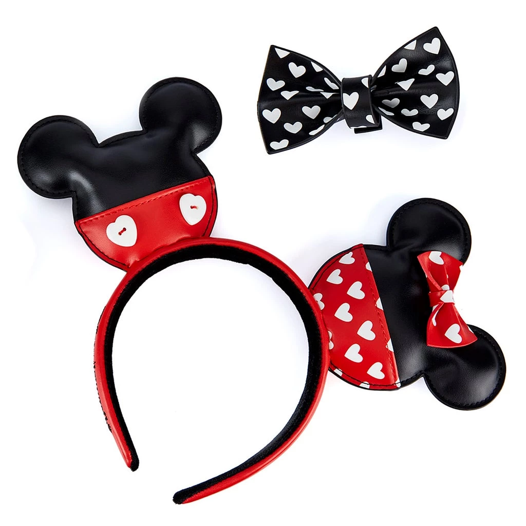 LOUNGEFLY DISNEY Mickey And Minnie Mouse Valentines Ears Headband PRE-ORDER JANUARY CATALOG
