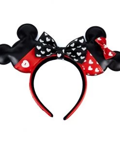 LOUNGEFLY DISNEY Mickey And Minnie Mouse Valentines Ears Headband PRE-ORDER JANUARY CATALOG