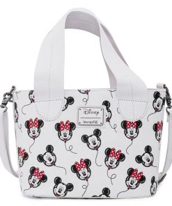 LOUNGEFLY DISNEY MICKEY & MINNIE MOUSE BALLOON CROSSBODY PURSE BAG