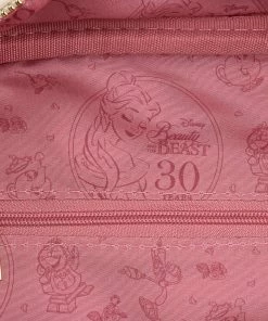 LOUNGEFLY DISNEY BEAUTY & THE BEAST ROSE CROSSBODY PURSE BAG