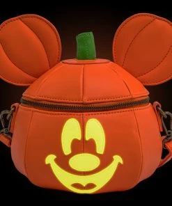 LOUNGEFLY DISNEY MICKEY-O-LANTERN GLOW IN THE DARK CROSSBODY BAG SEPT PRE-ORDER
