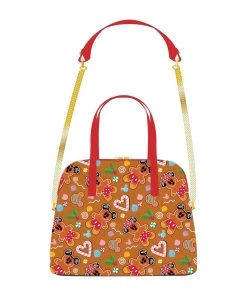 LOUNGEFLY DISNEY GINGERBREAD MICKEY AND MINNIE MOUSE CROSSBODY BAG LOUNGEFLY SALE!