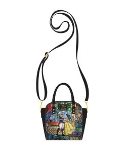 LOUNGEFLY DISNEY BEAUTY AND THE BEAST BELLE CASTLE CROSSBODY BAG