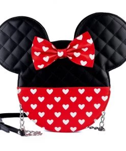 LOUNGEFLY DISNEY Mickey And Minnie Mouse Valentines Reversible Crossbody Bag