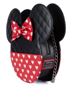 LOUNGEFLY DISNEY Mickey And Minnie Mouse Valentines Reversible Crossbody Bag
