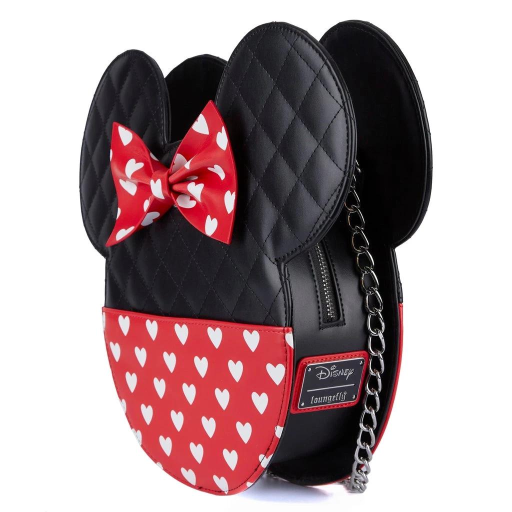 LOUNGEFLY DISNEY Mickey And Minnie Mouse Valentines Reversible Crossbody Bag