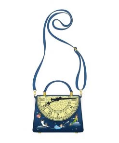 LOUNGEFLY DISNEY Peter Pan Clock Glow In The Dark Crossbody Bag