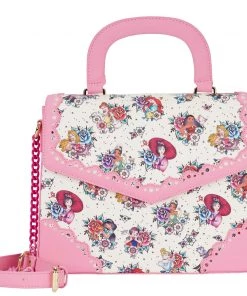 LOUNGEFLY DISNEY Princess Floral Tattoo Crossbody Bag